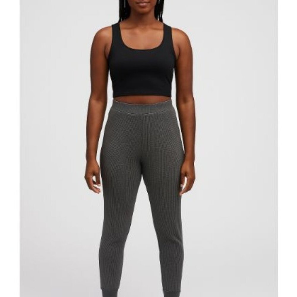 DYI Women's Waffle Jogger Pants Heather Grey Size Small